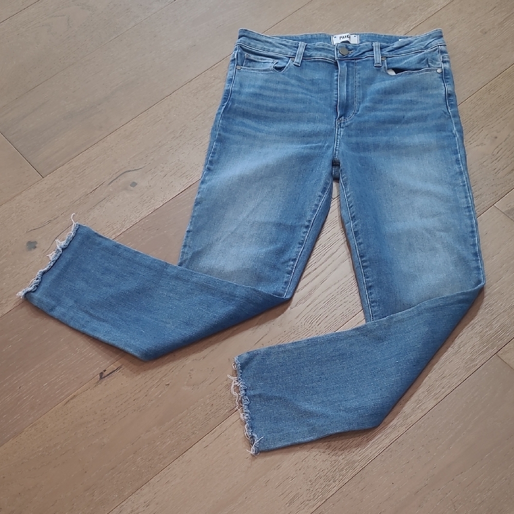 PAIGE Hoxton Slim Jeans Women's sz 30 Mid Rise Ankle Denim Jean